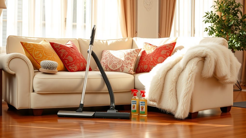 sofa cleaning before holidays