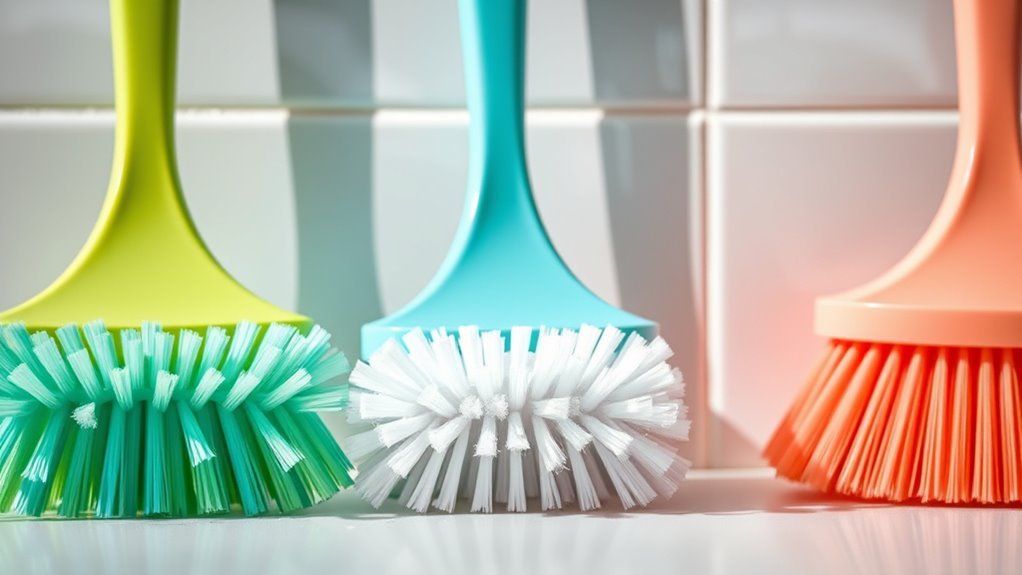 soft bristle tile cleaning tool