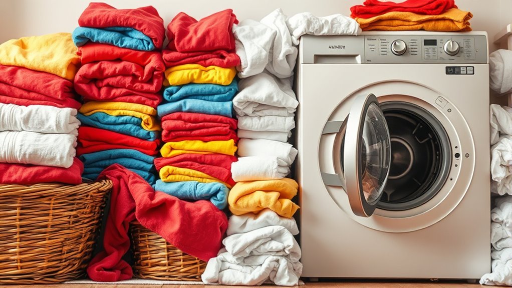 sort laundry by fabric color