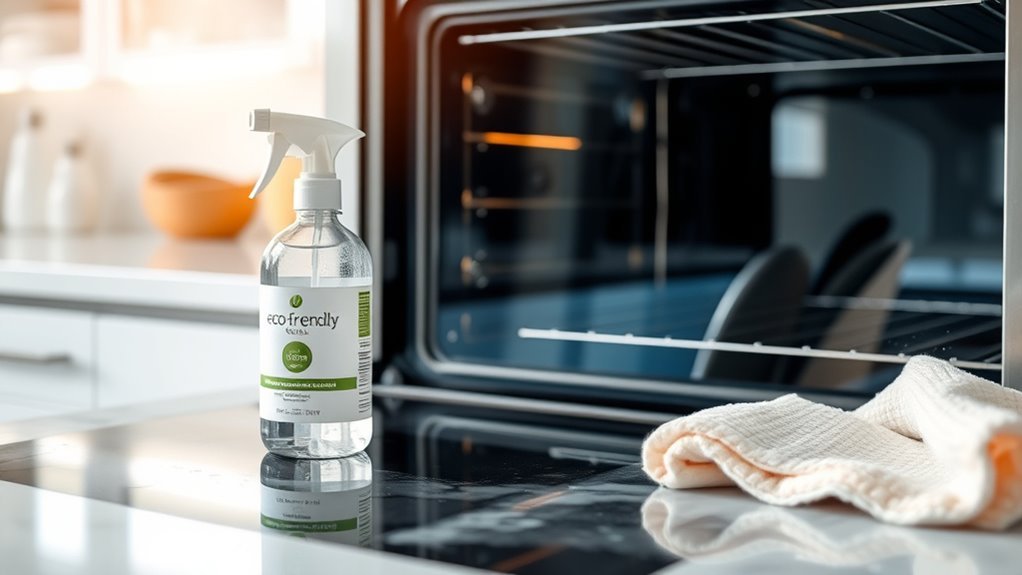 sparkling oven door cleaning