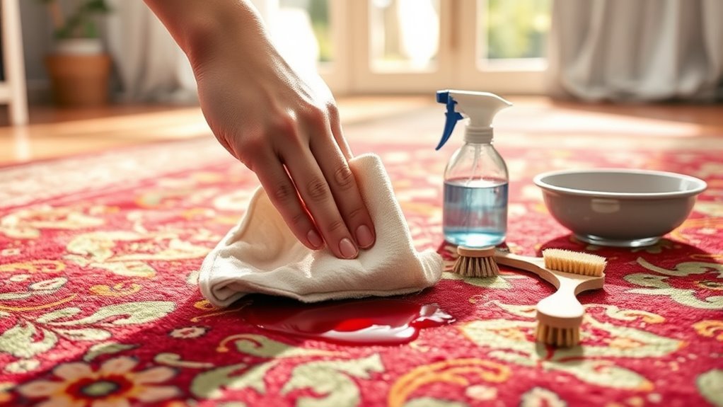 spot clean stains immediately