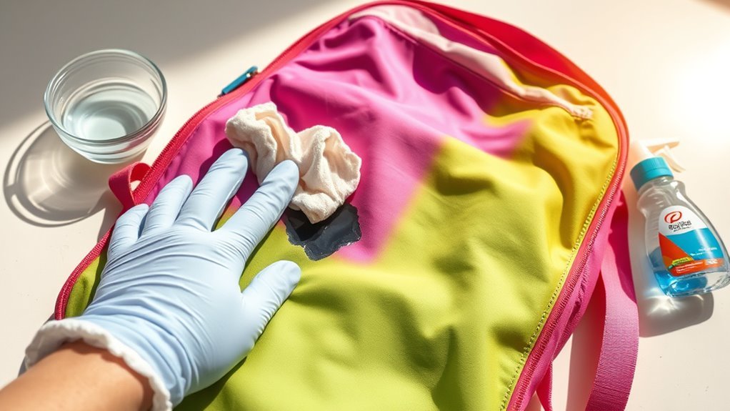 spot clean stains promptly