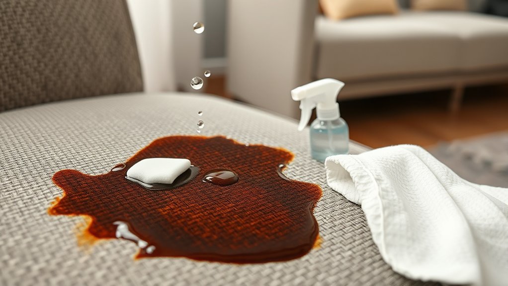 spot clean upholstery stains