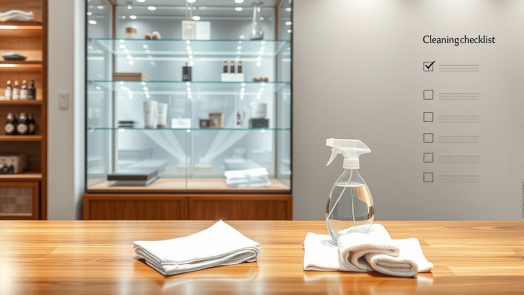 spotless glass display maintenance
