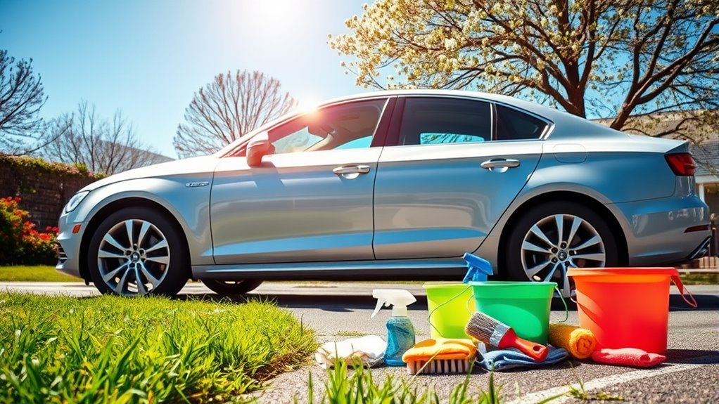 spring car cleaning preparation