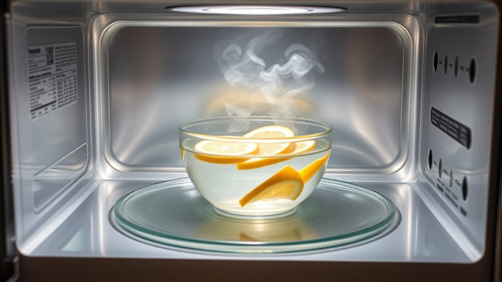 steam cleaning for microwaves