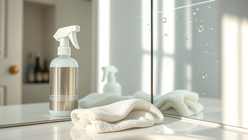 streak free mirror cleaning method
