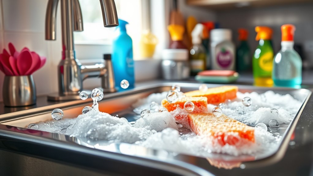 streamlined cleaning with sink