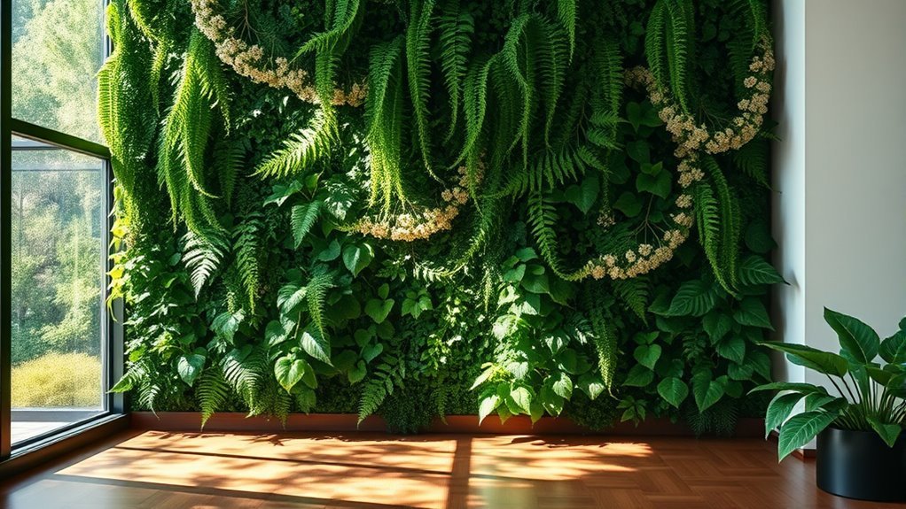 sustainable light filtering green walls