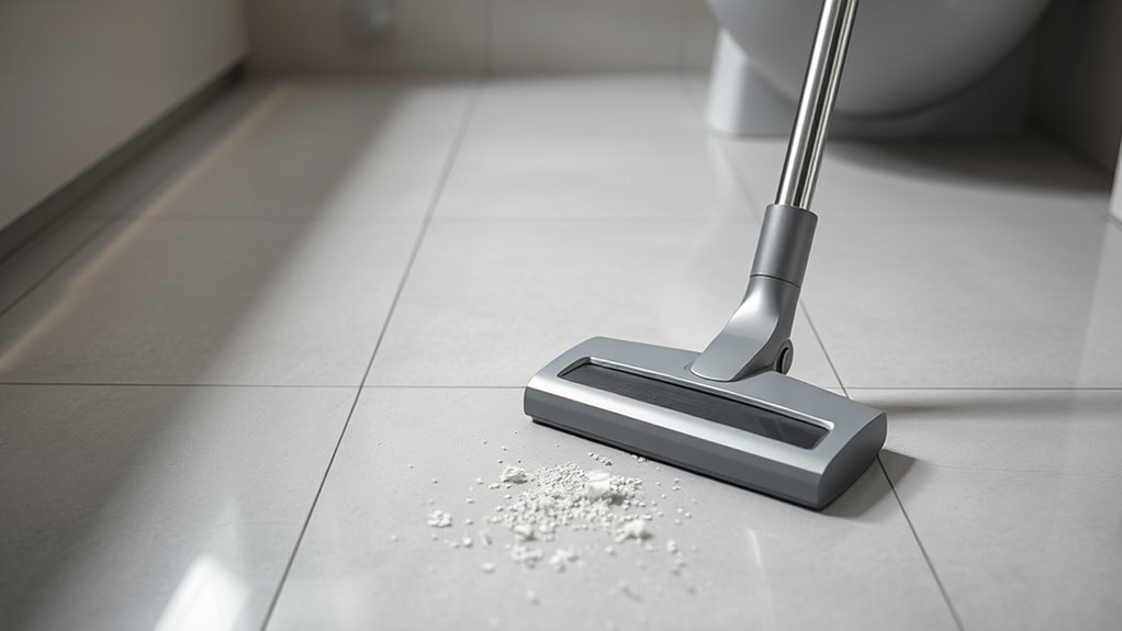 sweep or vacuum debris