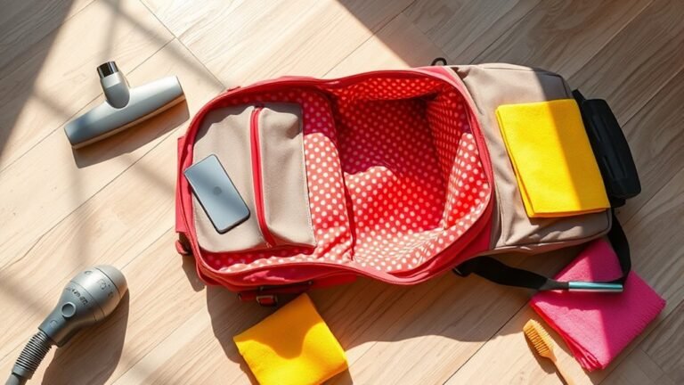 thorough backpack floor cleaning