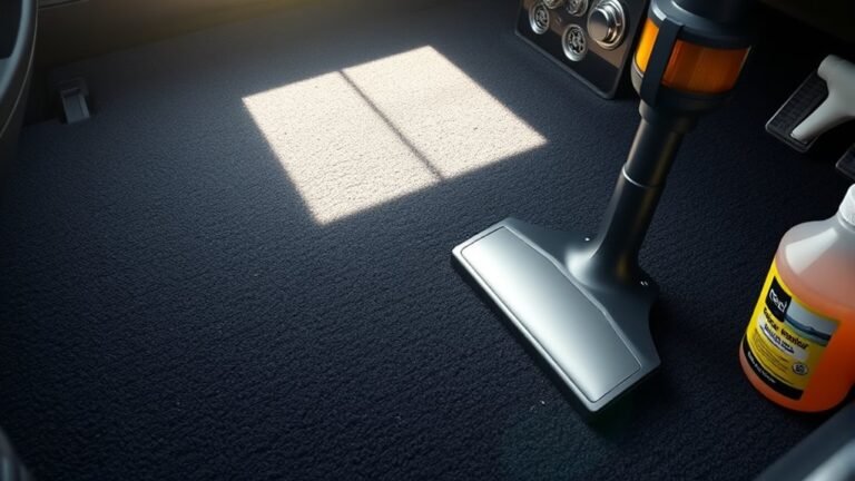 thorough car floor cleaning