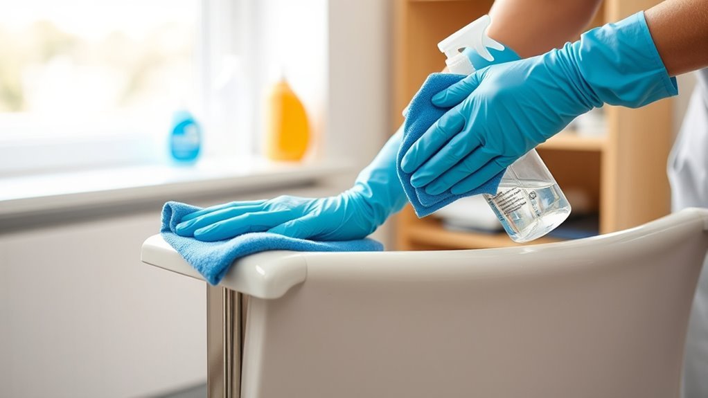 thorough chair disinfection process