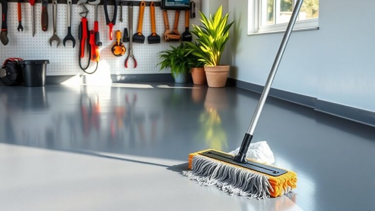 thorough garage floor cleaning
