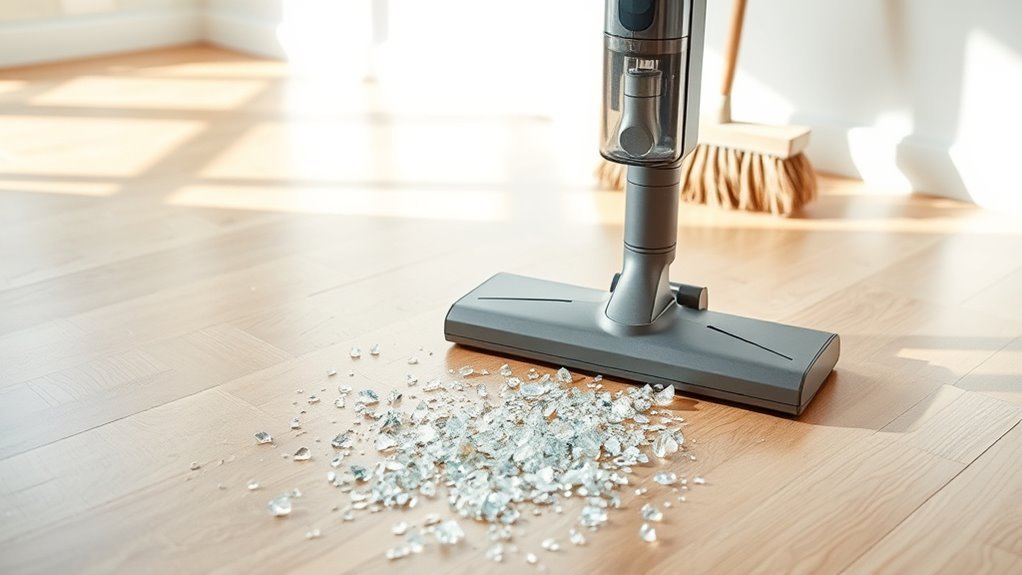 thorough glass shard cleanup