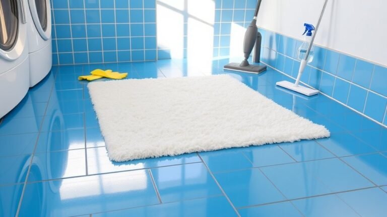 thorough laundry floor cleaning