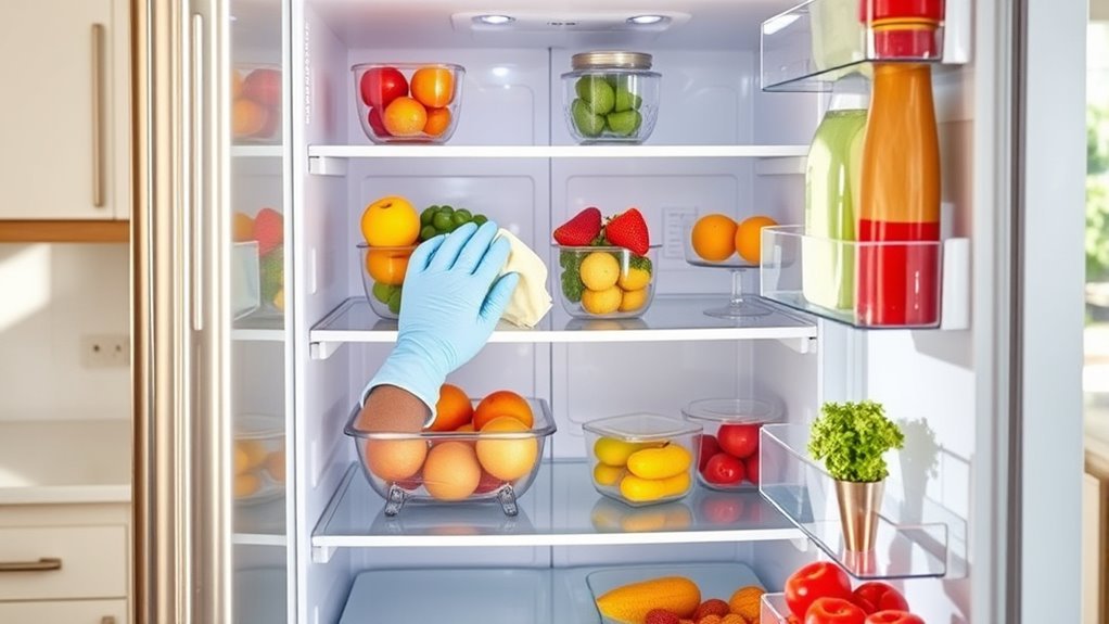 thorough refrigerator interior cleaning