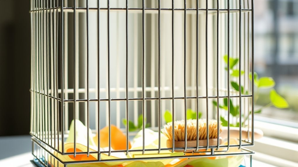 thoroughly clean cage bars