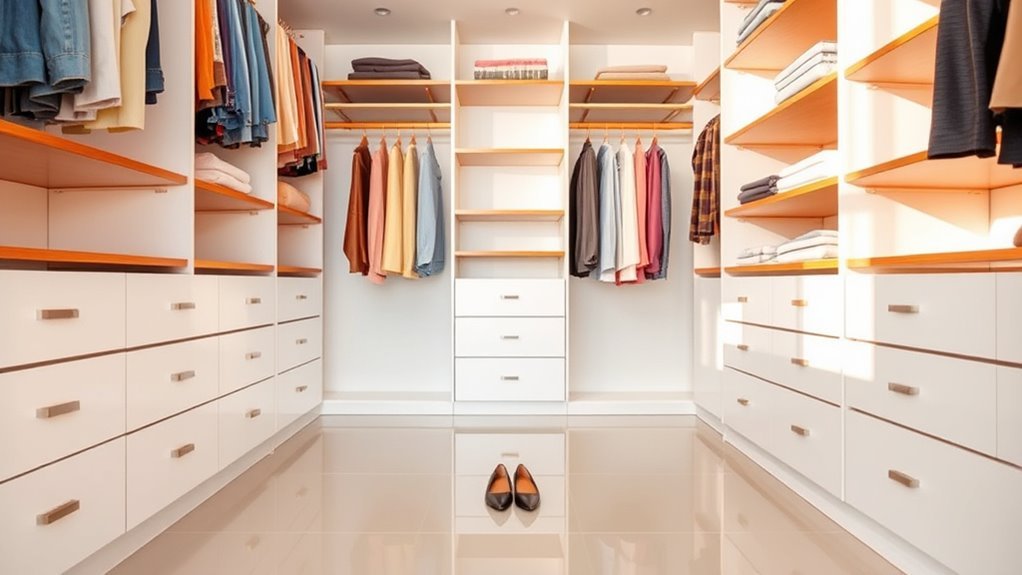 thoroughly clean closet space