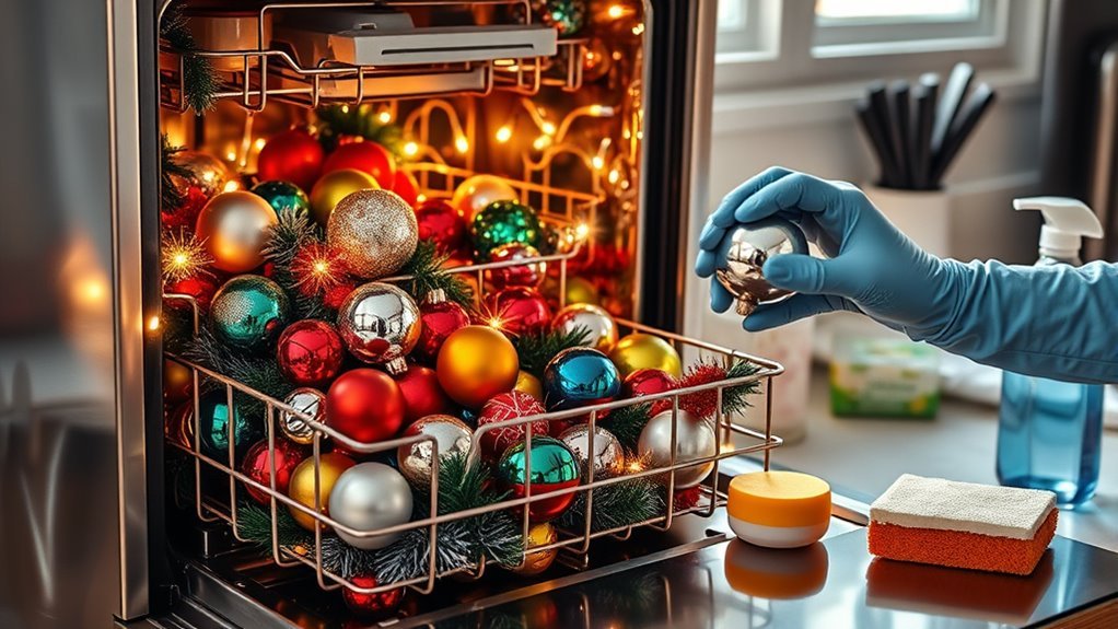 thoroughly clean dishwasher surfaces