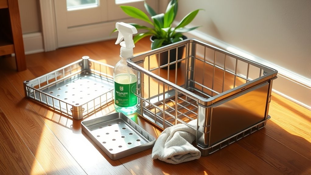 thoroughly clean dog crate