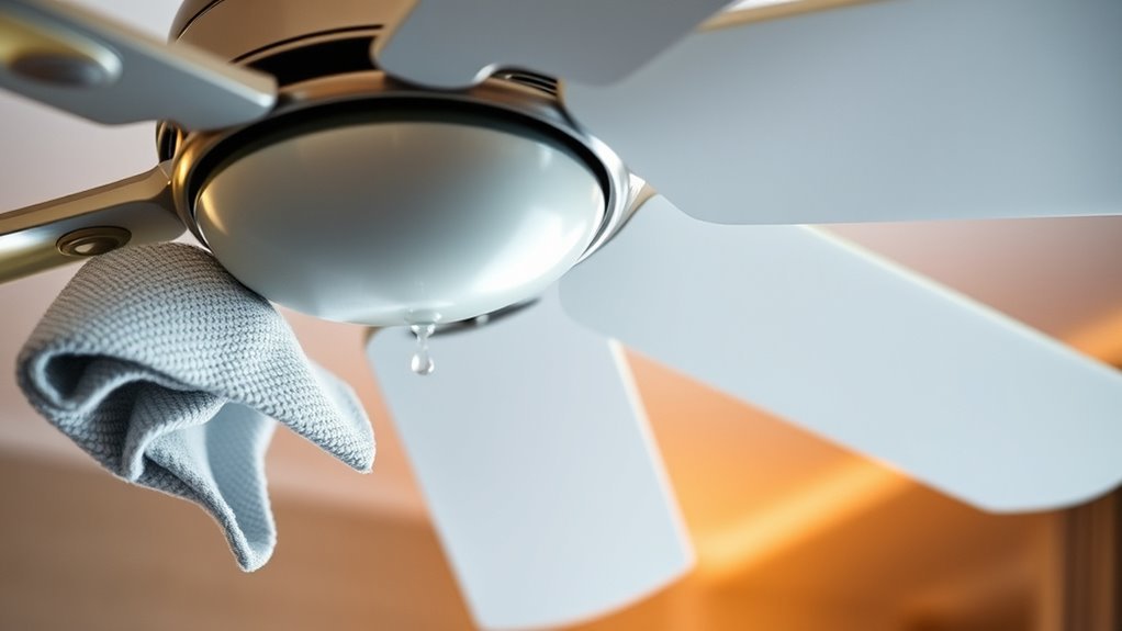 thoroughly clean fan blades