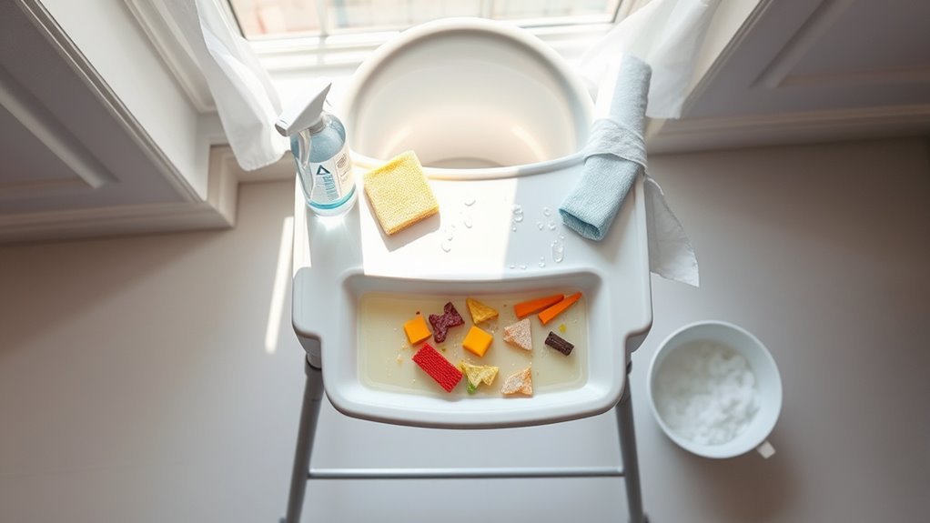 thoroughly clean high chairs