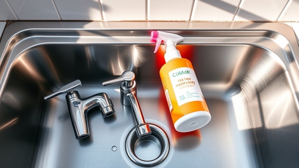 thoroughly clean sink accessories