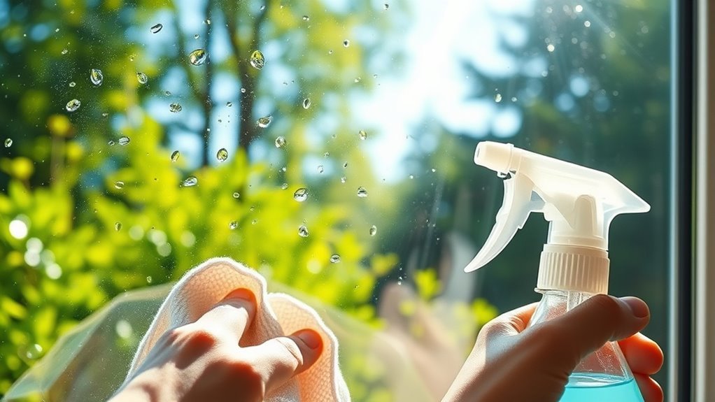 thoroughly clean window glass