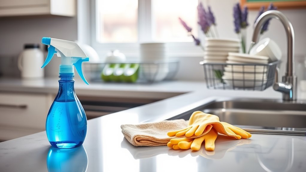 thoroughly disinfect all surfaces