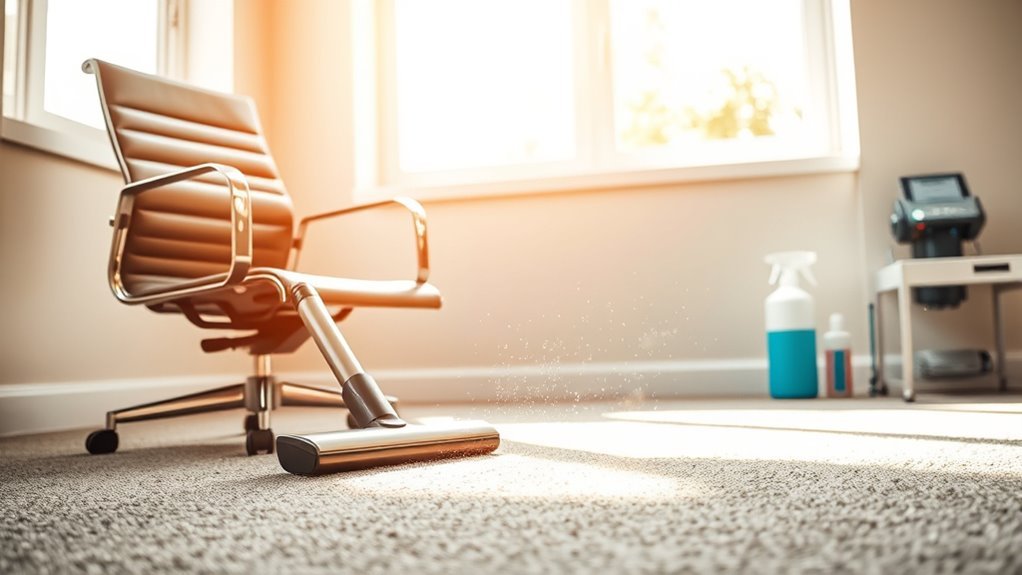 thoroughly vacuum office floors