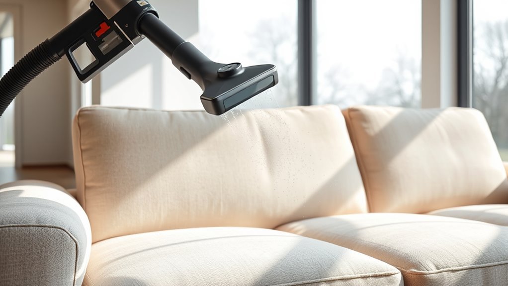 thoroughly vacuum sofa surfaces
