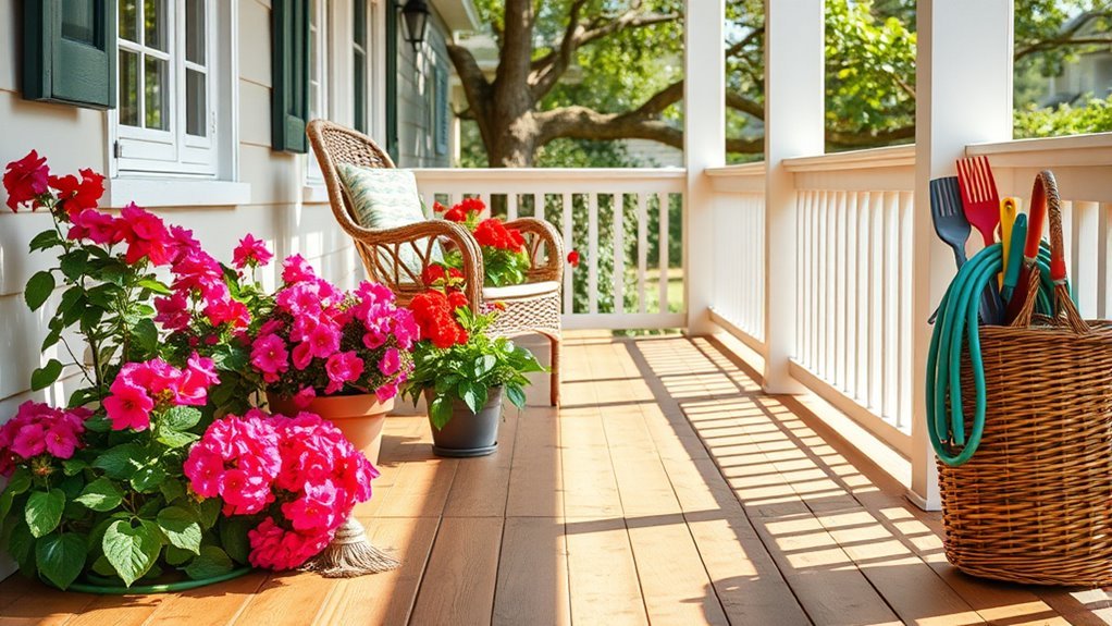 tidy porch enhances enjoyment