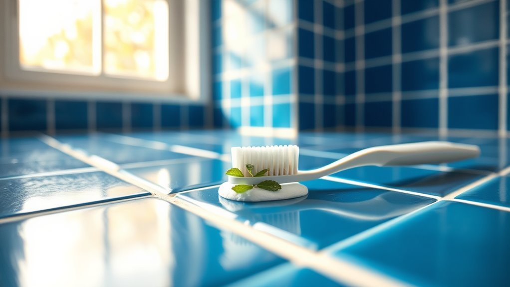 toothpaste cleans grout effectively