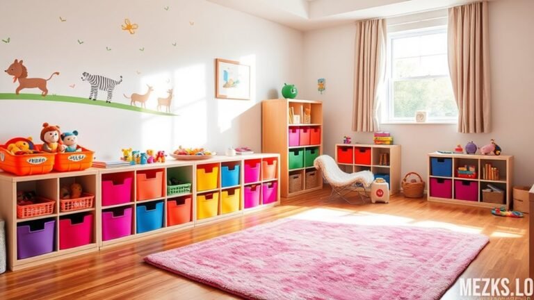 toy organization in bedroom