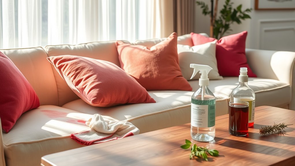 treat stains promptly and correctly