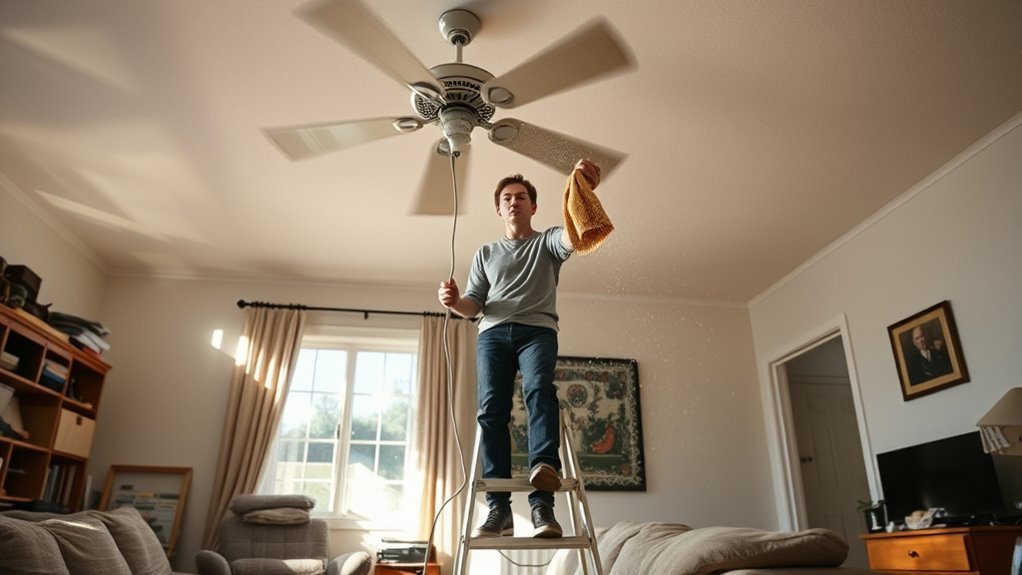 unplug fan before cleaning