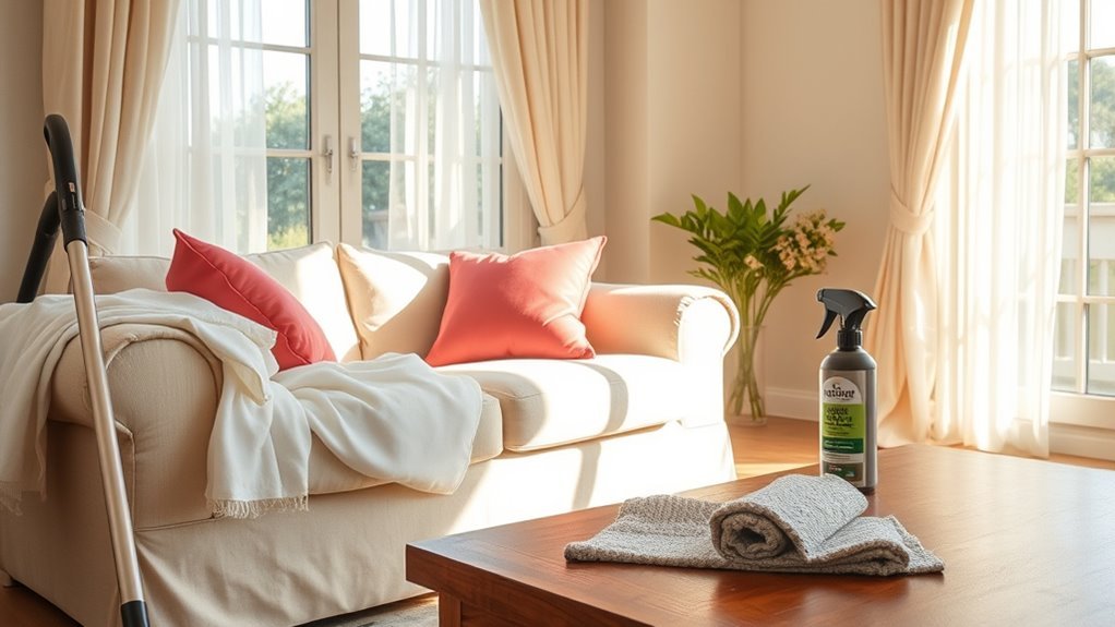 upholstery and curtains cleaning
