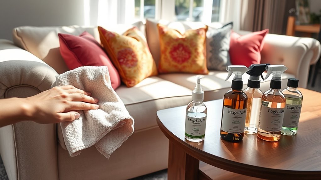 upholstery cleaning preparation steps