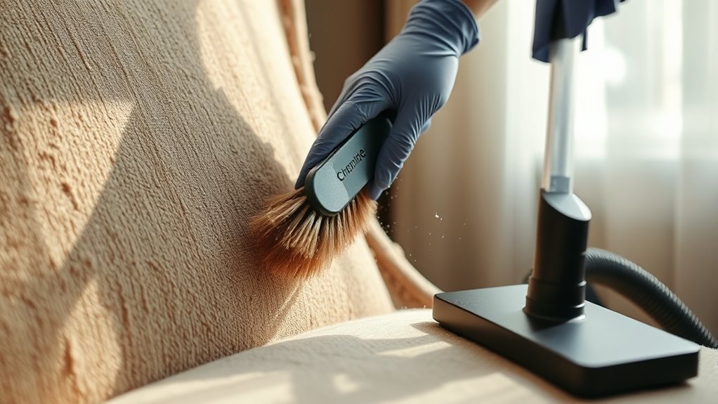upholstery cleaning preparation steps