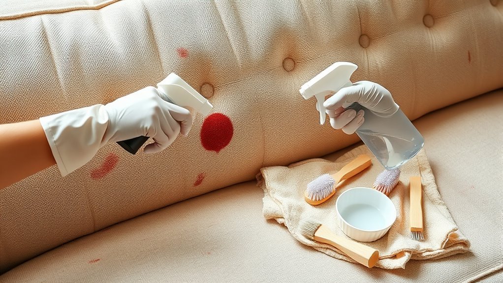 upholstery stain cleaning tips