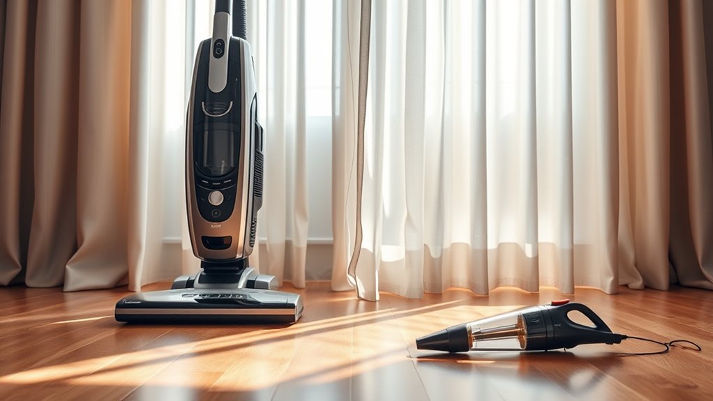 upright vs handheld curtain vacuums