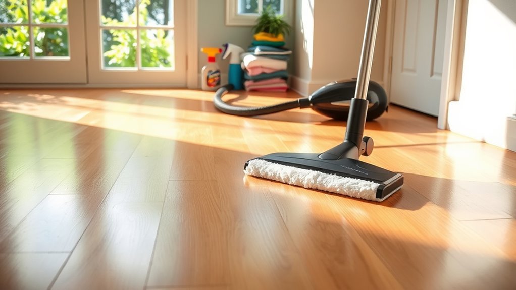 vacuum and mop carefully