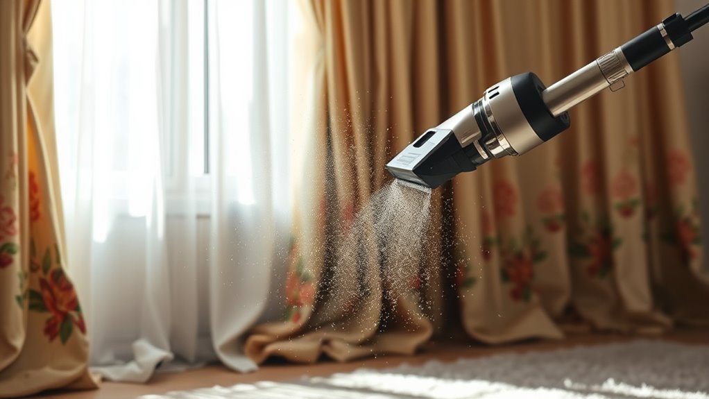 vacuum curtains to remove dust