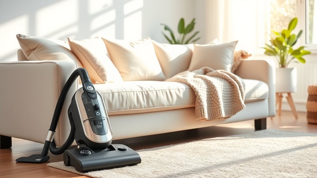 vacuum sofa with care