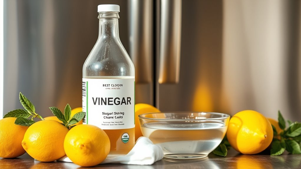 vinegar cleans grease odors
