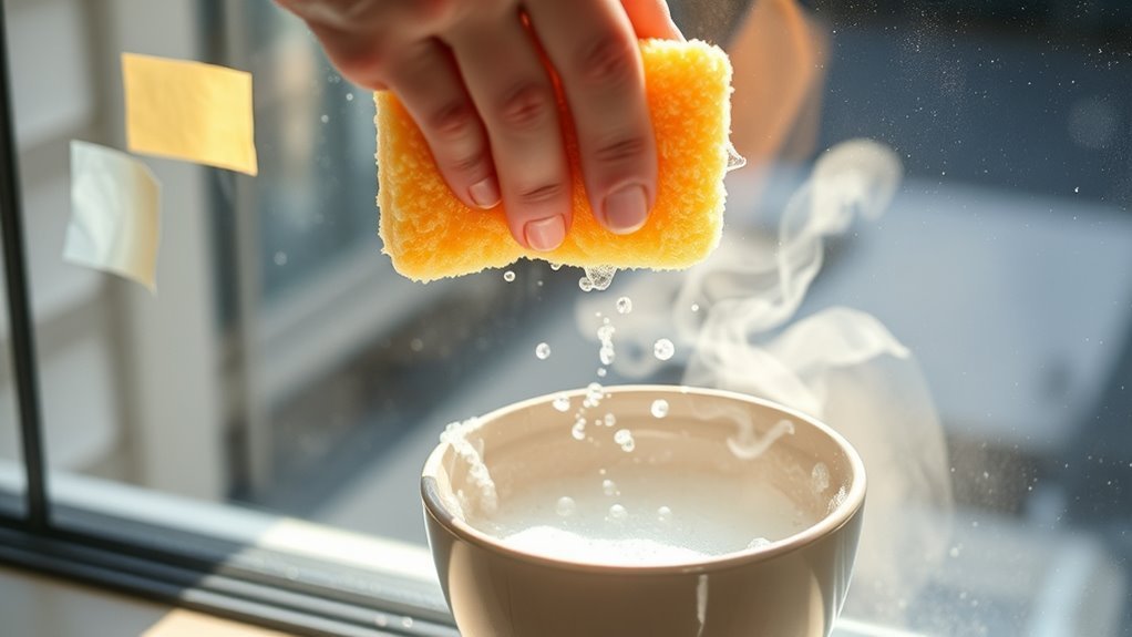 warm soapy water cleaning