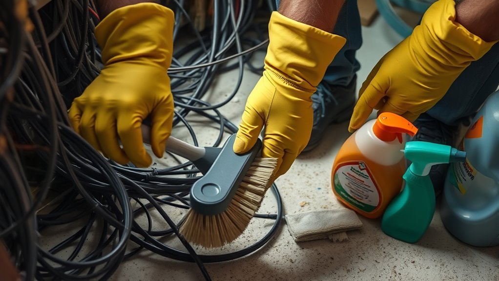 wear insulated gloves goggles