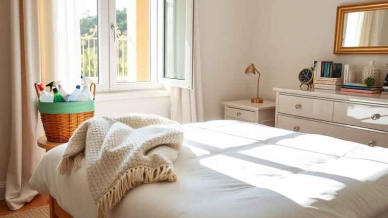 weekly bedroom cleaning schedule