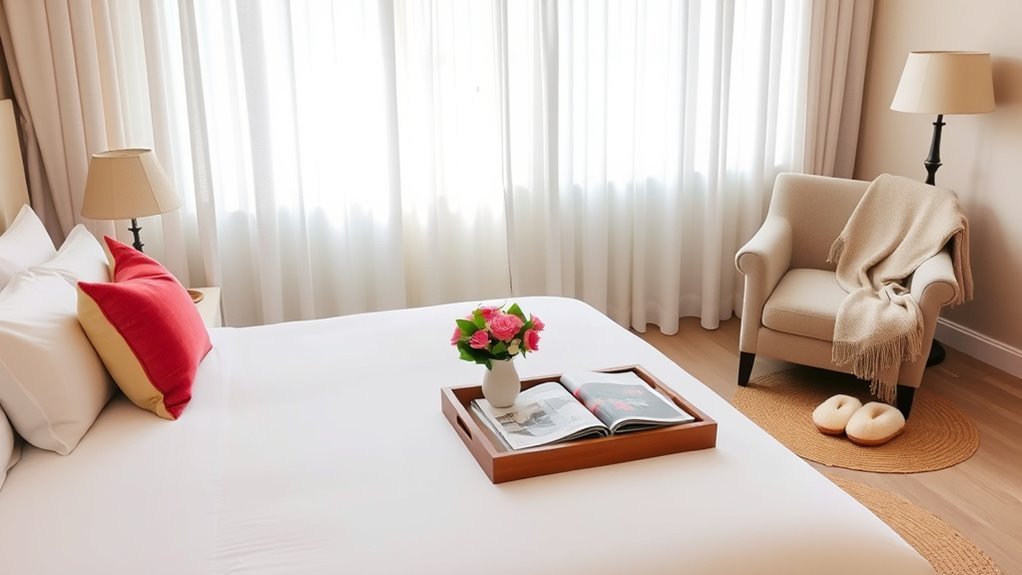 welcoming comfortable guest bedroom